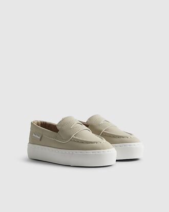 Mini pojkar beige loafers