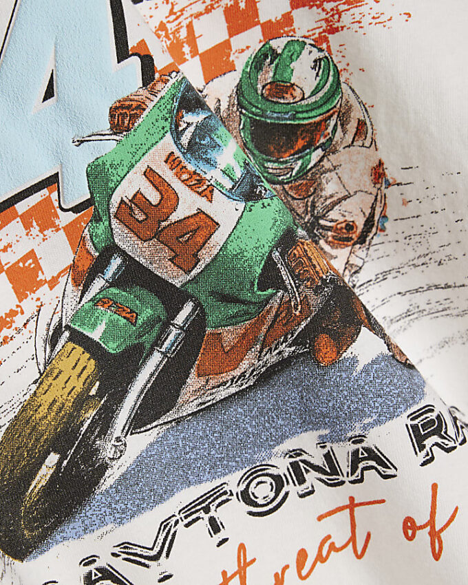 Mini pojkar vit 94 Bike T-shirt