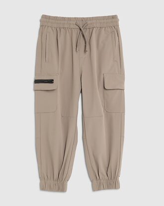 Mini pojkbyxor i beige med dragkedja