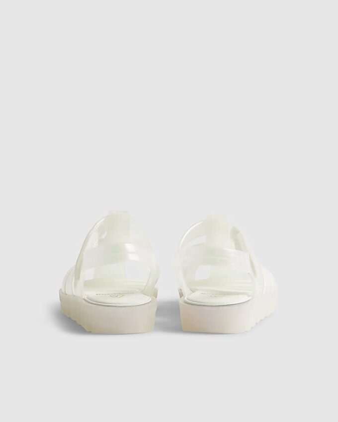 Mini-sandaler för flickor i krämfärgat pärlemorskal