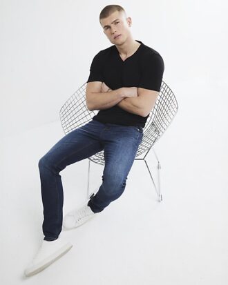 Mörkblå skinny fit-jeans