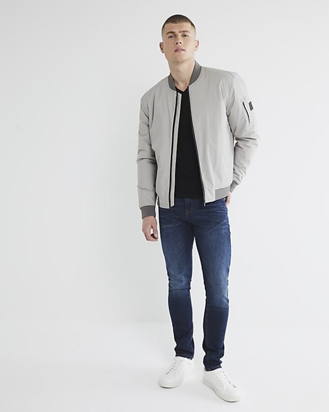 Mörkblå skinny fit-jeans Mörkblå skinny fit-jeans