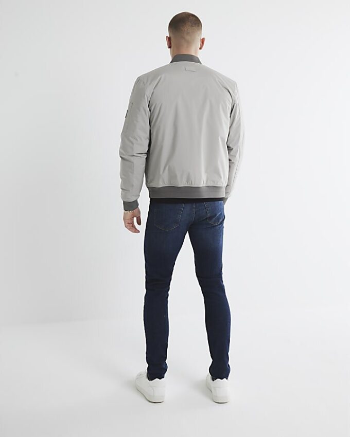 Mörkblå skinny fit-jeans Mörkblå skinny fit-jeans