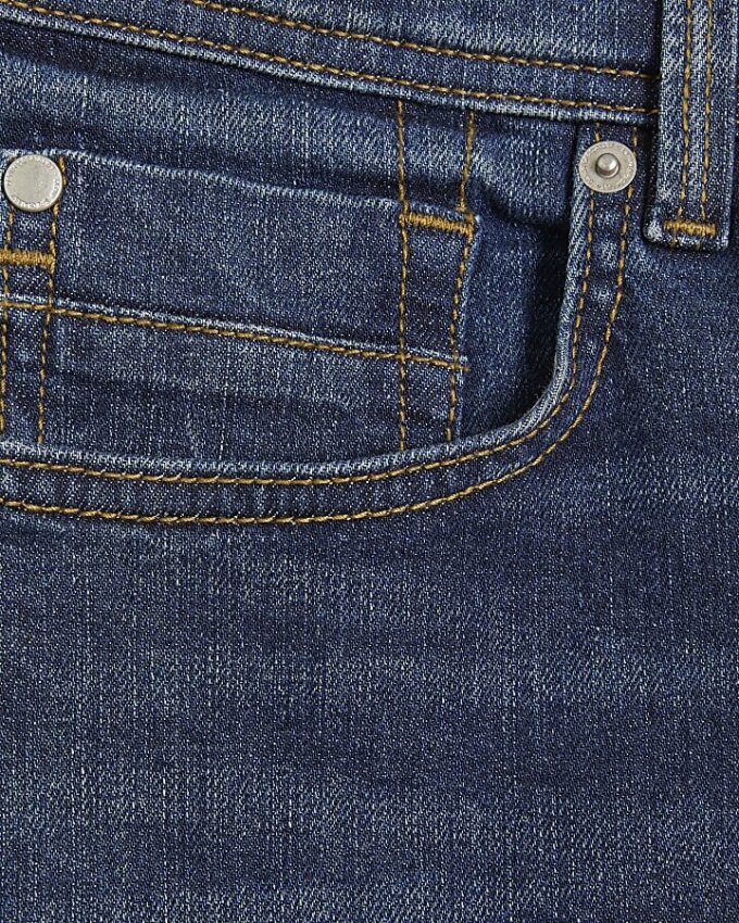 Mörkblå skinny fit-jeans Mörkblå skinny fit-jeans