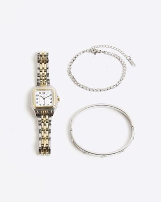 Multipack med silverklocka och armband