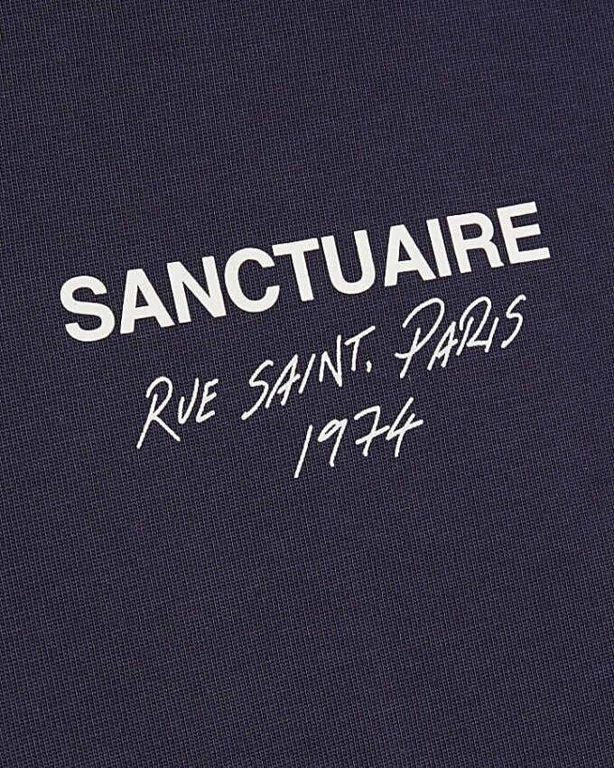 Navy Oversized Fit Sanctuaire T-shirt