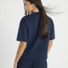 Navy Premium kortärmad boxy fit T-shirt