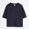 Navy Premium kortärmad boxy-T-shirt