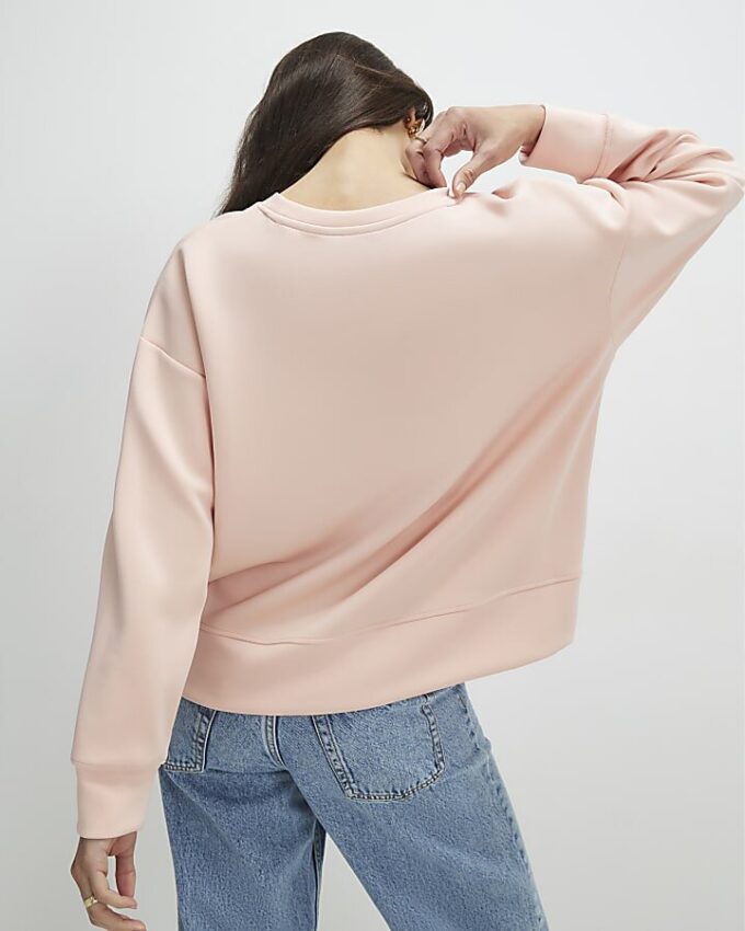 Orange långärmad sweatshirt i premiumkvalitet