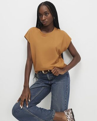 Orange T-shirt med långa ärmar