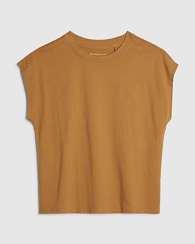 Orange T-shirt med långa ärmar