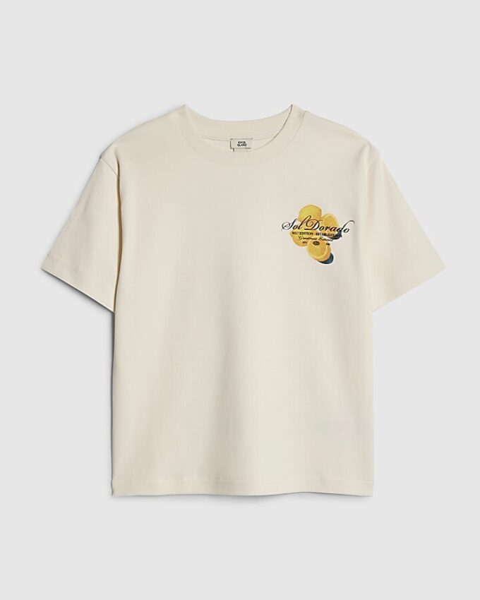 Oversized beige T-shirt för pojkar