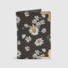 Passfodral med brunt daisy-monogramtryck