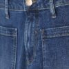 Petite blå högmidjade avslappnade flare-jeans Petite blå högmidjade avslappnade flare-jeans