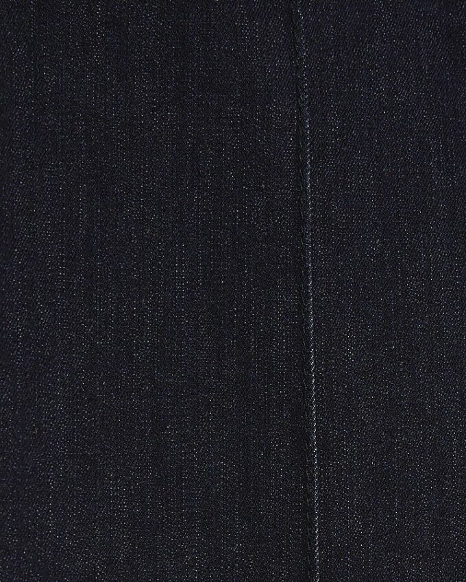 Petite blå högmidjade pull-on-jeans med utsvängda ben