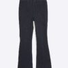 Petite blå högmidjade pull-on-jeans med utsvängda ben