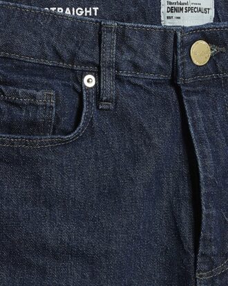 Petite blå jeans med raka ben