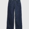 Petite blå jeans med raka ben Petite blå jeans med raka ben