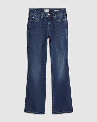 Petite blå midjehöga flared jeans Petite blå midjehöga flared jeans