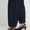 Petite blå pull-on-jeans med barellben