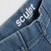 Petite blå pull-on-jeans med utsvängda ben