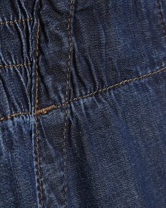 Petite blå pull-on-jeans med vida ben Petite blå pull-on-jeans med vida ben