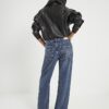 Petite blåa, avslappnade, raka jeans