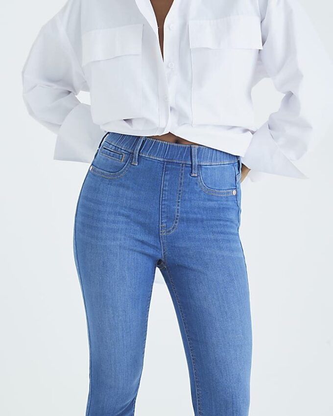 Petite Blue Pull-On Sculpt Skinny Jeans Petite Blue Pull-On Sculpt Skinny Jeans