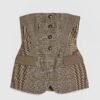 Petite brun randig bandeau-top Petite brun randig bandeau-top