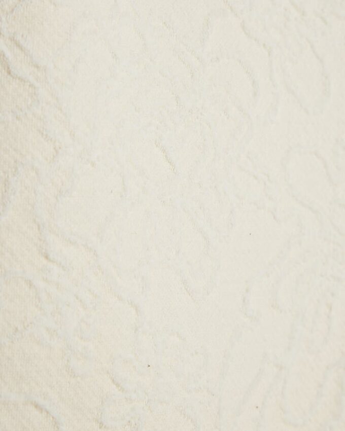 Petite Cream kortärmad jacquard-T-shirt