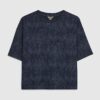 Petite Navy Premium Crinkle Boxy T-shirt Petite Navy Premium Crinkle Boxy T-shirt