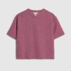 Petite Pink Jacquard Boxy T-shirt