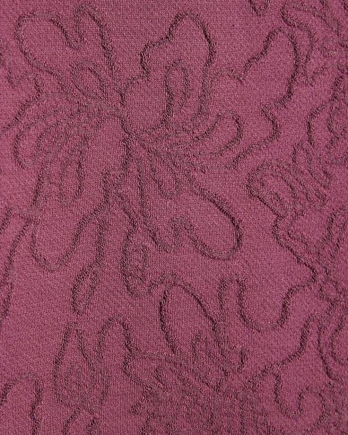 Petite rosa jacquardbyxor med vida ben