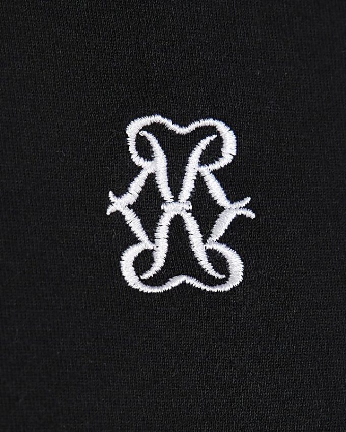 Petite svart kortärmad T-shirt med logo
