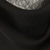Petite svart midiklänning med cowl neck och spetsar