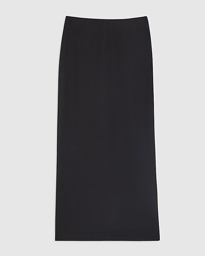 Petite svart premium maxikjol