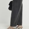 Petite svarta jeans med sömmar och barellben