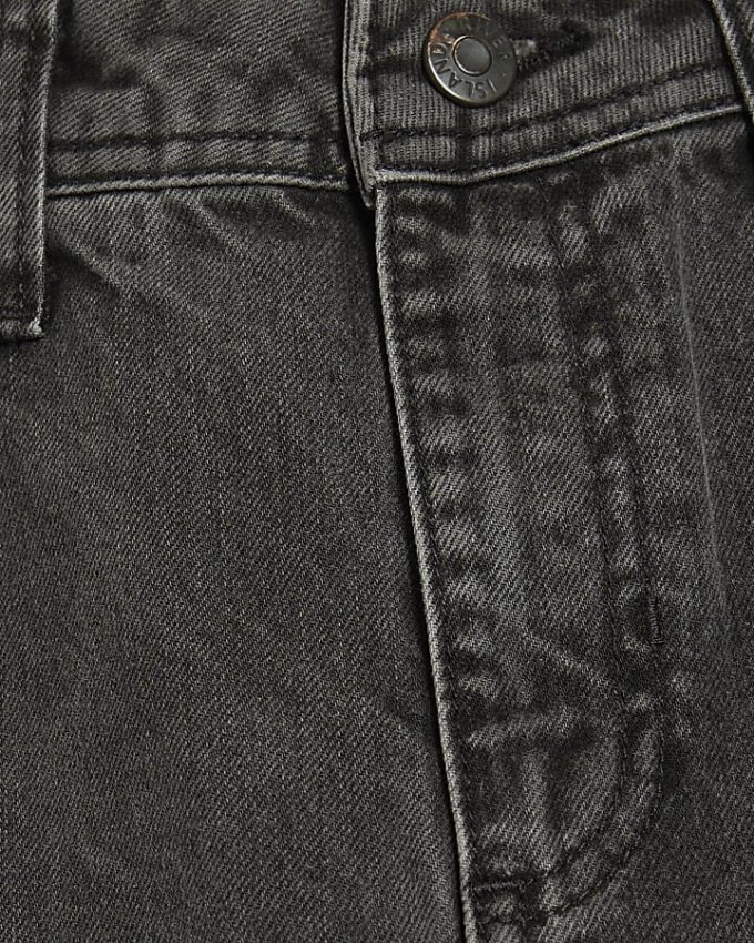 Petite svarta jeans med sömmar och barellben