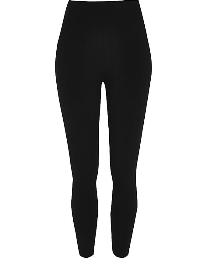 Petite svarta leggings med hög midja Petite svarta leggings med hög midja