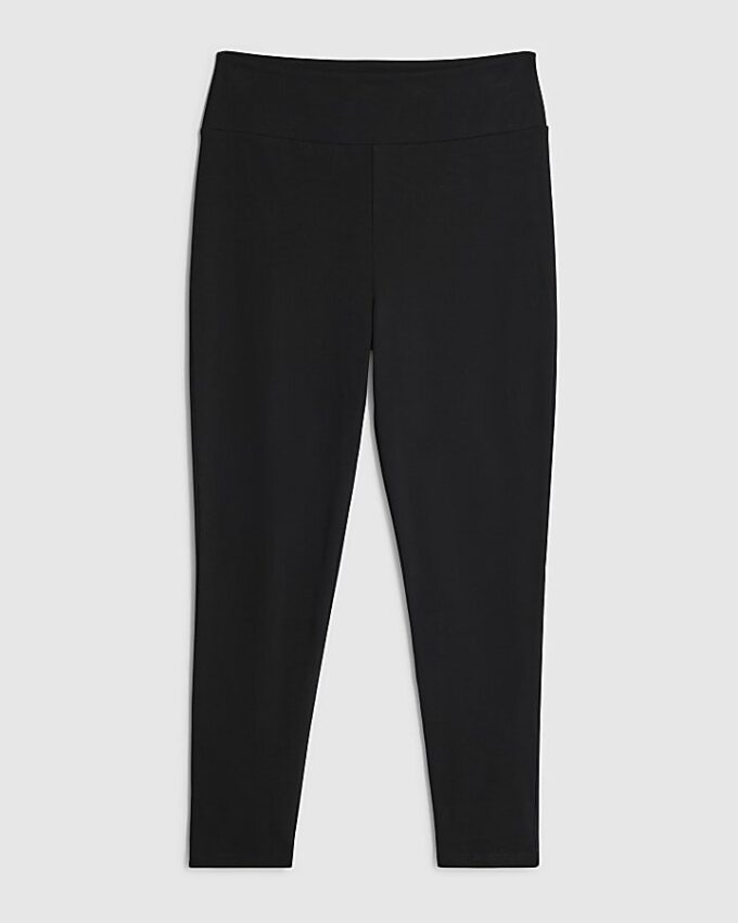 Petite svarta leggings med hög midja Petite svarta leggings med hög midja