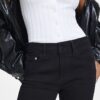 Petite svarta midhögt skurna flared jeans Petite svarta midhögt skurna flared jeans