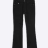 Petite svarta midhögt skurna flared jeans Petite svarta midhögt skurna flared jeans