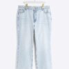 Plus blå högmidjade, avslappnade raka jeans Plus blå högmidjade, avslappnade raka jeans