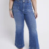 Plus blå högmidjade utsvängda jeans Plus blå högmidjade utsvängda jeans