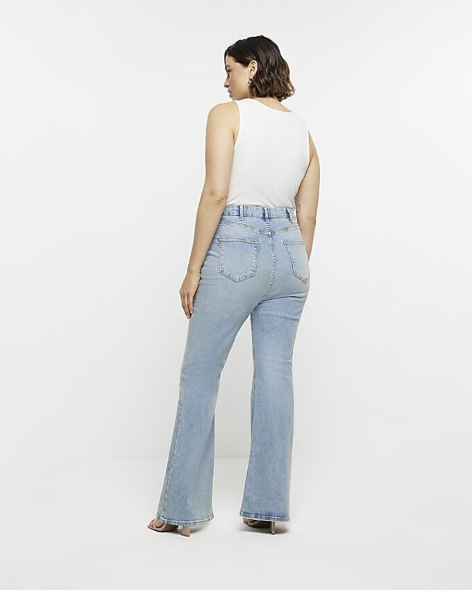 Plus Blue högmidjade flare-jeans Plus Blue högmidjade flare-jeans