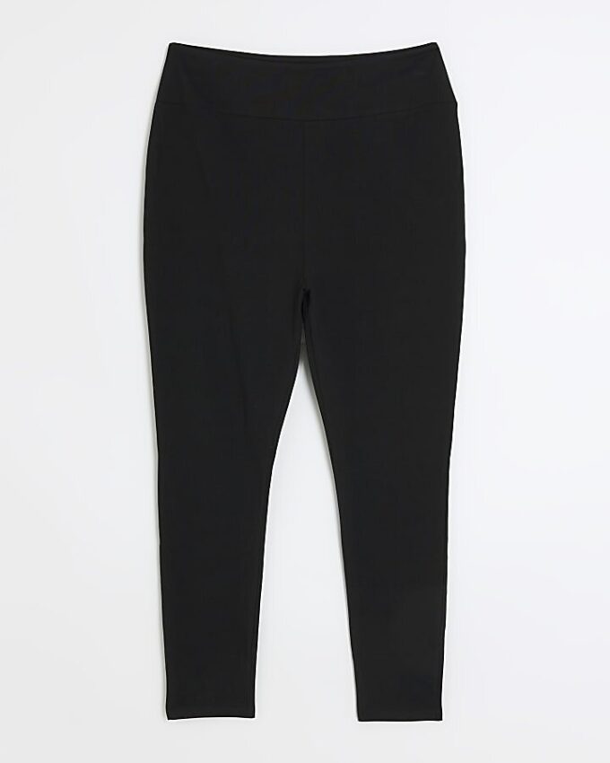 Plus svarta leggings med hög midja