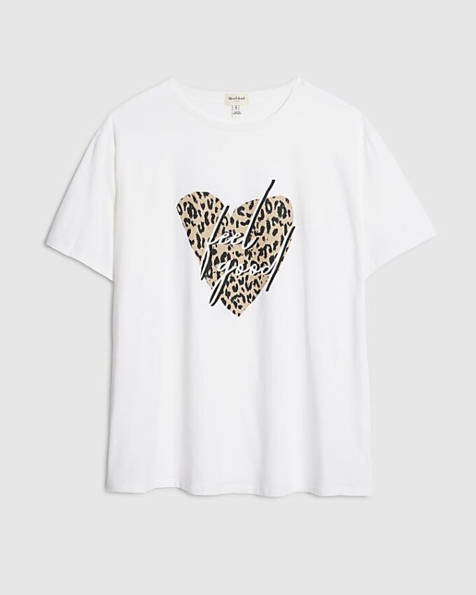Plus White Feel Good T-shirt Plus White Feel Good T-shirt