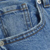 Plusblå jeans med hög midja och raka ben Plusblå jeans med hög midja och raka ben
