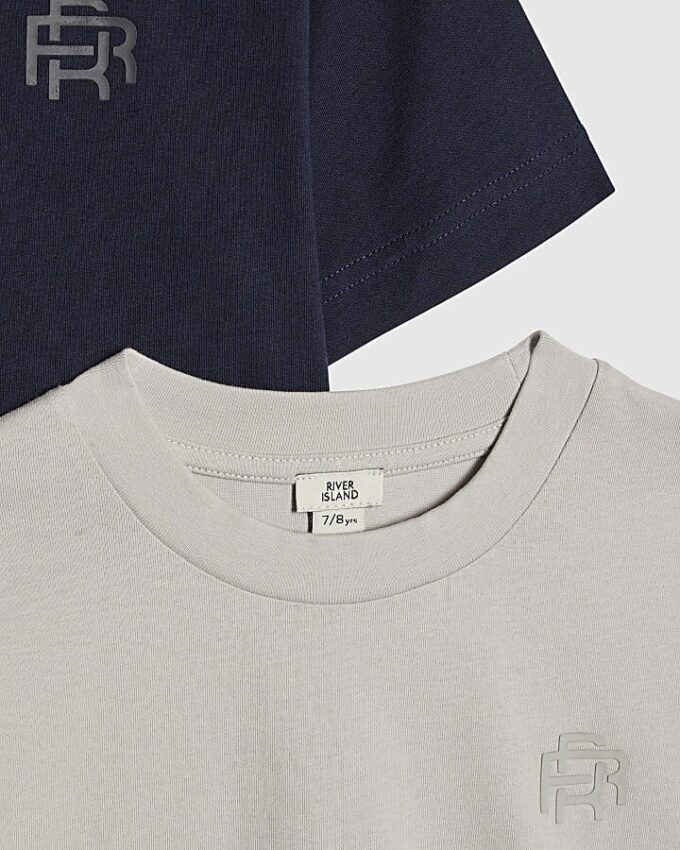 Pojkar Marinblå RI 2-pack T-shirts