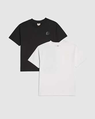 Pojkar Svart RR 2-pack T-shirts
